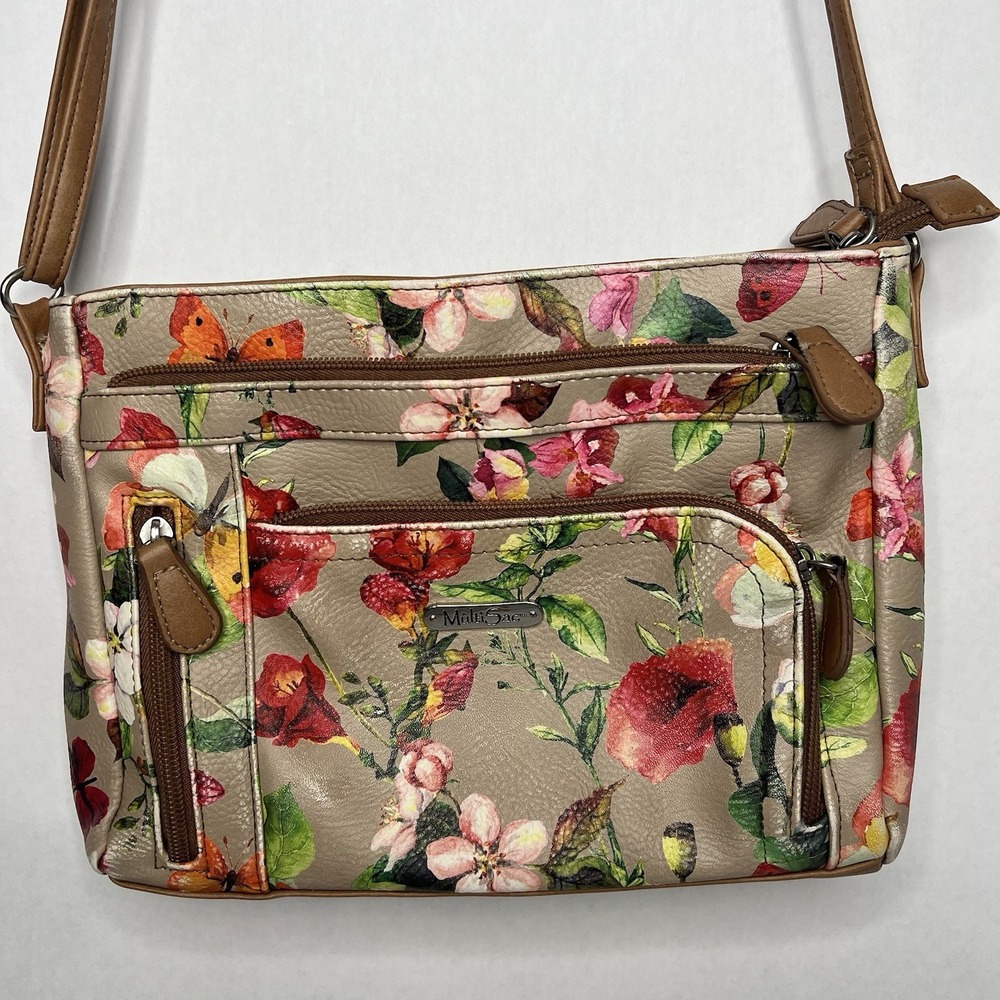 MultiSac Floral Crossbody Bag Lightweight Travel‎ Purse Everyday Handbag